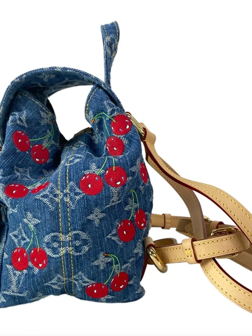 Louis Vuitton x Takashi Murakami Cherry Venice NM Denim Monogram